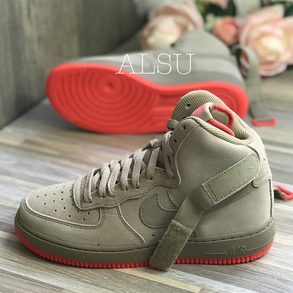 NWT Nike Air Force 1 High GS Khaki W AUTHENTIC - Picture 5 of 8